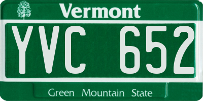 VT license plate YVC652