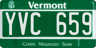 VT license plate YVC659