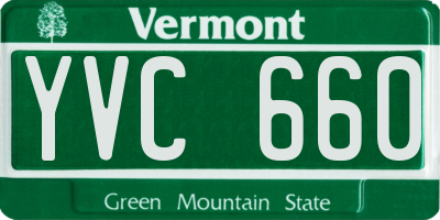 VT license plate YVC660