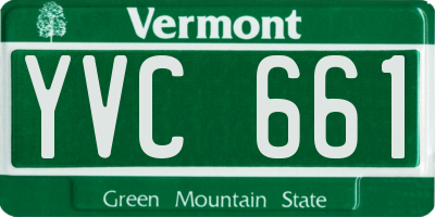 VT license plate YVC661