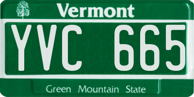 VT license plate YVC665