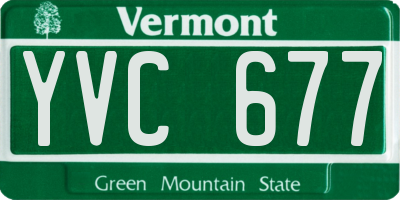 VT license plate YVC677