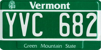 VT license plate YVC682