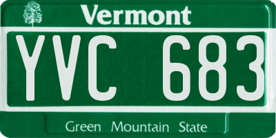 VT license plate YVC683