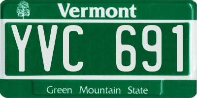 VT license plate YVC691