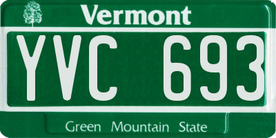 VT license plate YVC693