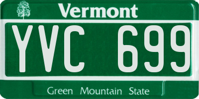 VT license plate YVC699