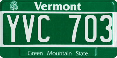 VT license plate YVC703