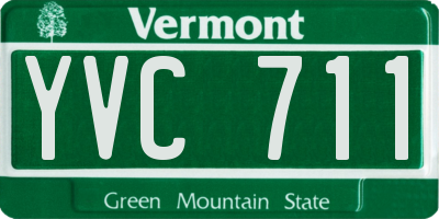 VT license plate YVC711