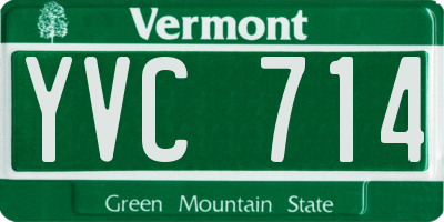 VT license plate YVC714