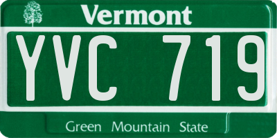 VT license plate YVC719