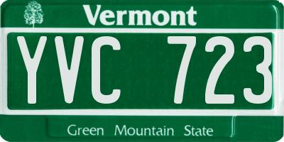 VT license plate YVC723