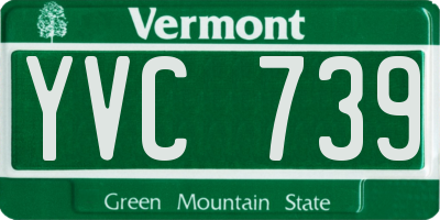 VT license plate YVC739