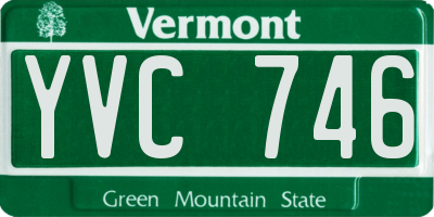 VT license plate YVC746