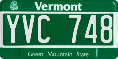 VT license plate YVC748