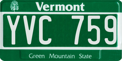 VT license plate YVC759