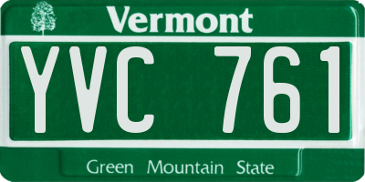 VT license plate YVC761