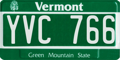 VT license plate YVC766
