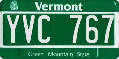 VT license plate YVC767
