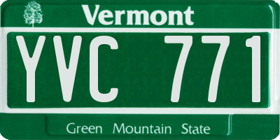 VT license plate YVC771