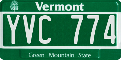 VT license plate YVC774