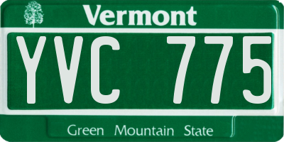 VT license plate YVC775