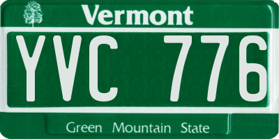 VT license plate YVC776