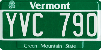 VT license plate YVC790