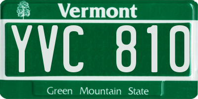 VT license plate YVC810