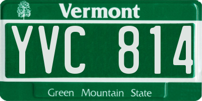 VT license plate YVC814