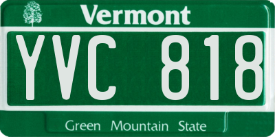 VT license plate YVC818