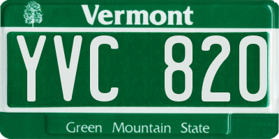 VT license plate YVC820