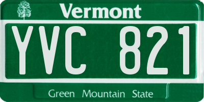 VT license plate YVC821