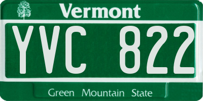 VT license plate YVC822