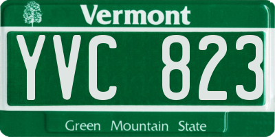 VT license plate YVC823