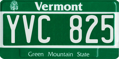 VT license plate YVC825