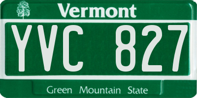 VT license plate YVC827