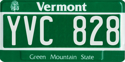 VT license plate YVC828