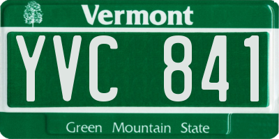 VT license plate YVC841