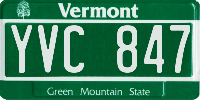 VT license plate YVC847