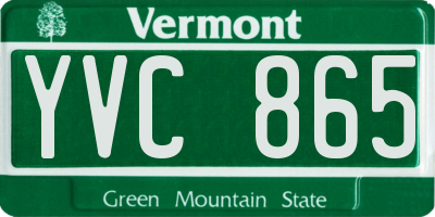 VT license plate YVC865