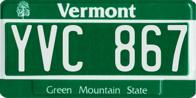 VT license plate YVC867