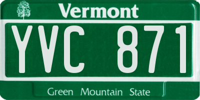 VT license plate YVC871