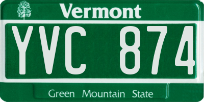 VT license plate YVC874
