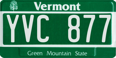 VT license plate YVC877