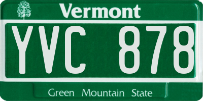 VT license plate YVC878