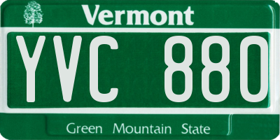 VT license plate YVC880