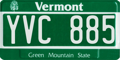 VT license plate YVC885