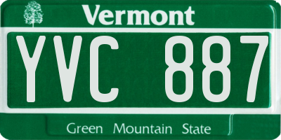 VT license plate YVC887