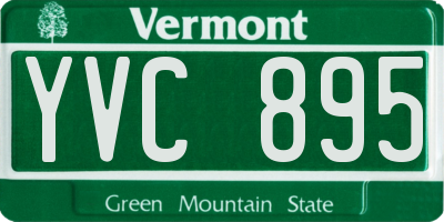 VT license plate YVC895